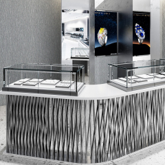 TT485 Unique Design Jewellery Display Trays White Leather Store Jewelry Display Stands