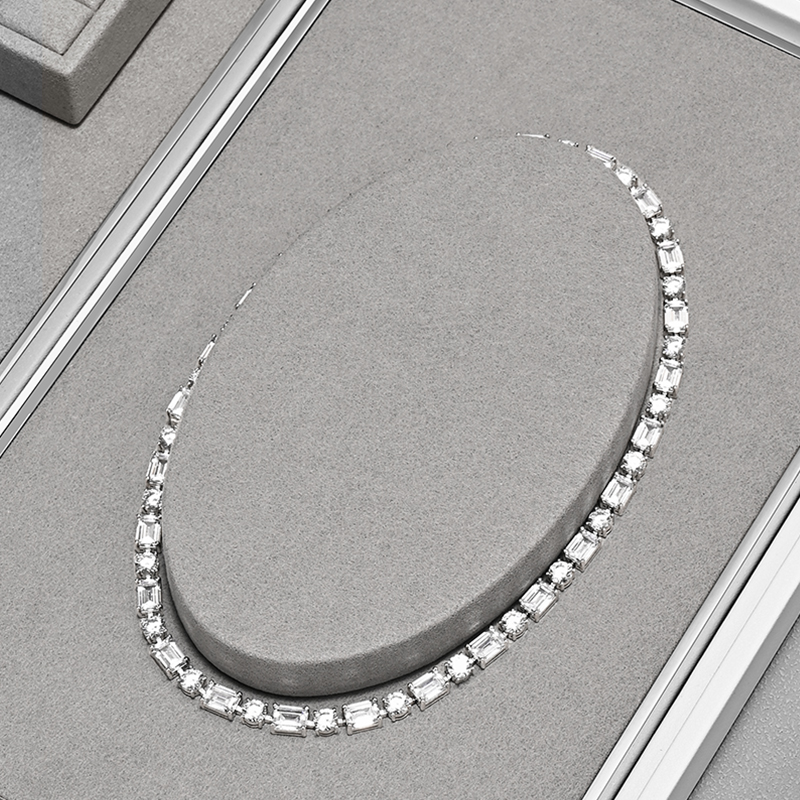 TT497 Wholesale Stock Jewelry Display Stand with Microfiber Necklace Ring Earrings Jewellery Display Set