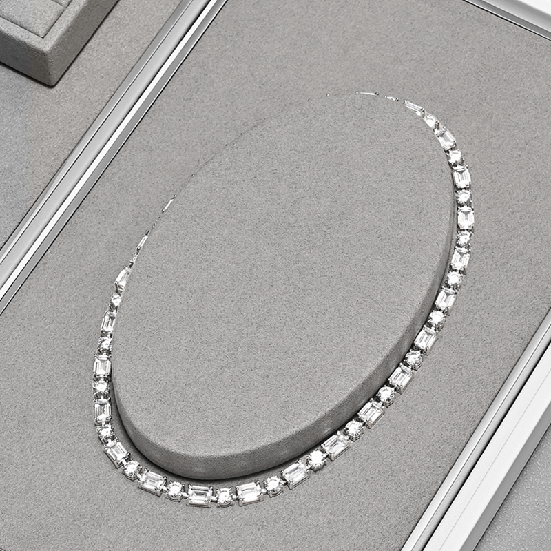 TT497 Wholesale Stock Jewelry Display Stand with Microfiber Necklace Ring Earrings Jewellery Display Set