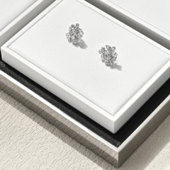 TT485 Unique Design Jewellery Display Trays White Leather Store Jewelry Display Stands