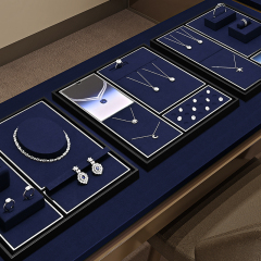 TT495 Newest Design Classic Luxury Custom Jewelry Showcase Set for Earrings Display Ring Necklace Jewelry Display Set