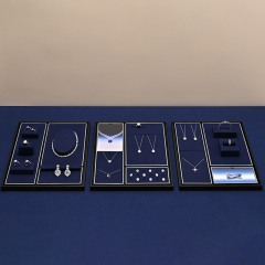 TT495 Newest Design Classic Luxury Custom Jewelry Showcase Set for Earrings Display Ring Necklace Jewelry Display Set