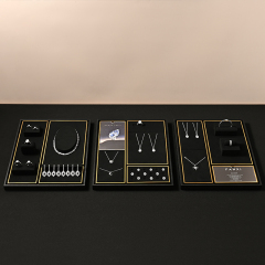 TT494 Wholesale Fashion Jewelry Display Set with Microfiber Ring Tray Jewellery Display Set
