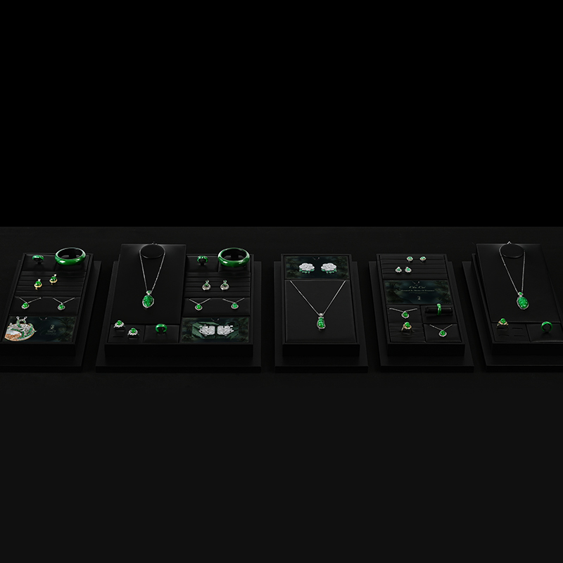 TT332 Jewelry Display Rack Original Super Fiber Light Luxury Jewellery Window Display Jewelry Stand Props