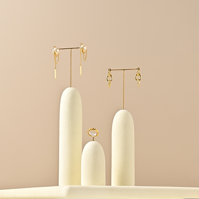 TT364 Manufacturers Direct Storage Jewelry Display Stand Beige Jewelry Display Rack Jewelry Display for Store Window