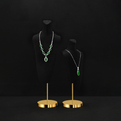 RX073-75 Luxury Microfiber Jewelry Container Display Stand for Necklace Busts for Shop Counters and Showcases