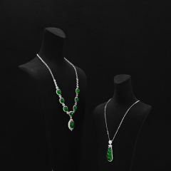 RX073-75 Luxury Microfiber Jewelry Container Display Stand for Necklace Busts for Shop Counters and Showcases