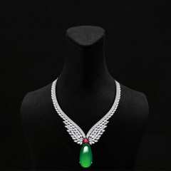 RX073-75 Luxury Microfiber Jewelry Container Display Stand for Necklace Busts for Shop Counters and Showcases