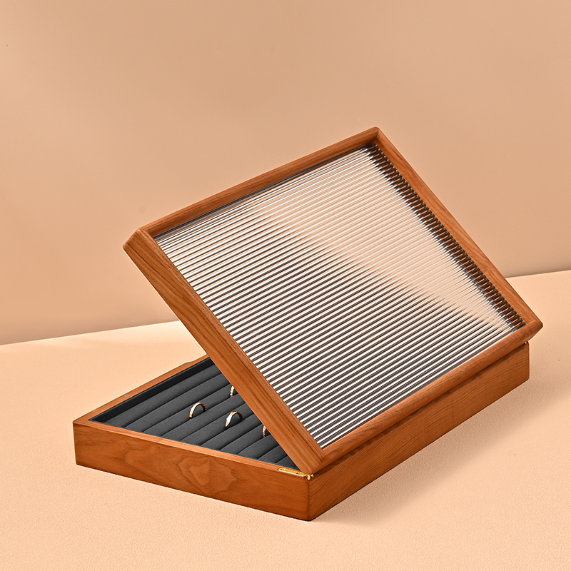 X071 Jewellery Storage Box Earring Storage Box Wooden Jewelry Storage Box with Lid