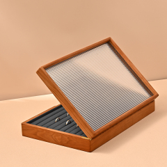 X071 Jewellery Storage Box Earring Storage Box Wooden Jewelry Storage Box with Lid