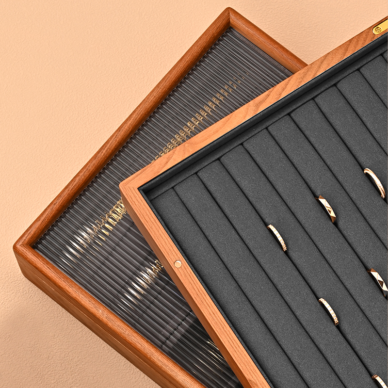 X071 Jewellery Storage Box Earring Storage Box Wooden Jewelry Storage Box with Lid