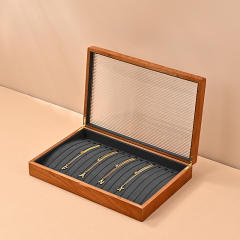 X071 Jewellery Storage Box Earring Storage Box Wooden Jewelry Storage Box with Lid