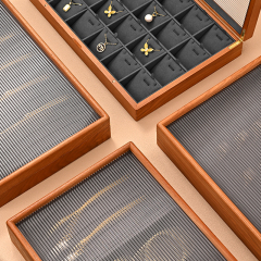 X071 Jewellery Storage Box Earring Storage Box Wooden Jewelry Storage Box with Lid