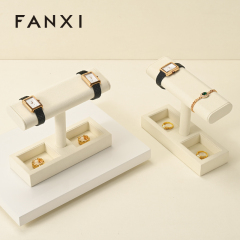 J003 Microfiber Watch Display Stand Custom Logo Jewelry Display Holder for Watch Necklace Bracelets Storage and Display