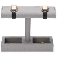 J003 Microfiber Watch Display Stand Custom Logo Jewelry Display Holder for Watch Necklace Bracelets Storage and Display
