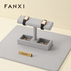 J003 Microfiber Watch Display Stand Custom Logo Jewelry Display Holder for Watch Necklace Bracelets Storage and Display