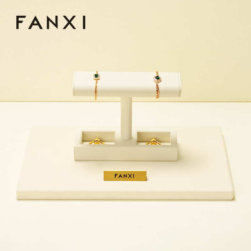 J003 Microfiber Watch Display Stand Custom Logo Jewelry Display Holder for Watch Necklace Bracelets Storage and Display