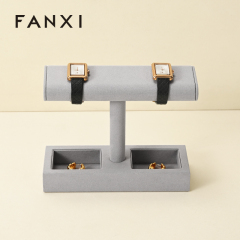 J003 Microfiber Watch Display Stand Custom Logo Jewelry Display Holder for Watch Necklace Bracelets Storage and Display