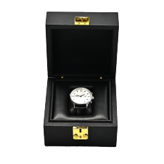 H182 Watch Box with Square Metal Buckle Custom Logo Watch Cases