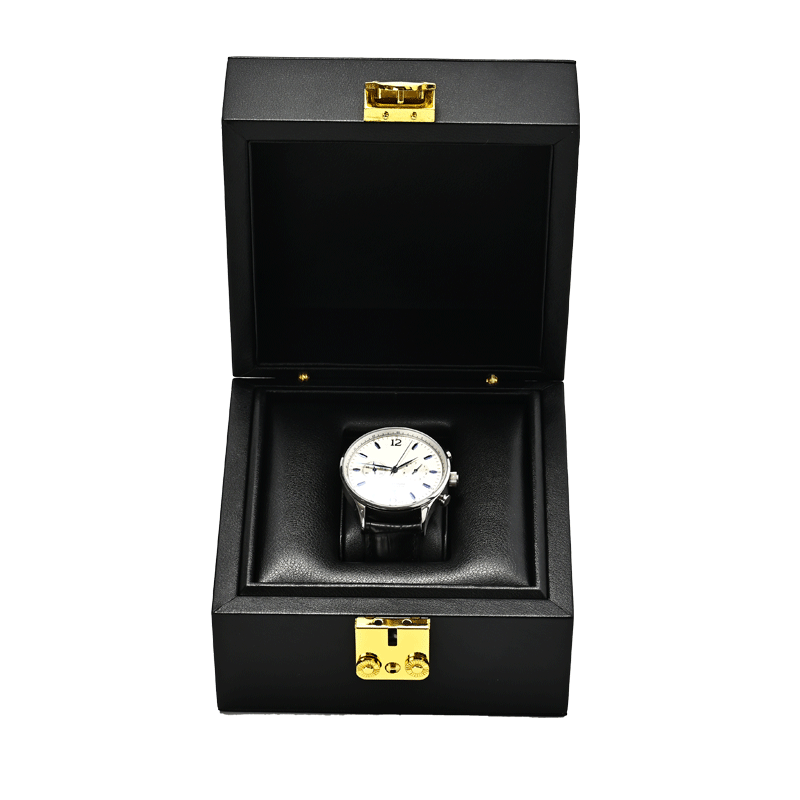 H182 Watch Box with Square Metal Buckle Custom Logo Watch Cases
