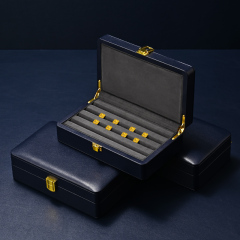 H187 Wholesale PU Leather Earrings Necklace Ring Jewelry Box Customize Jewelry Storage Box