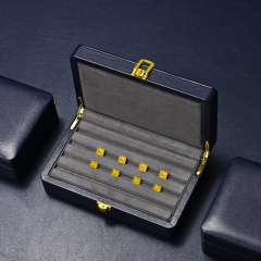 H187 Wholesale PU Leather Earrings Necklace Ring Jewelry Box Customize Jewelry Storage Box