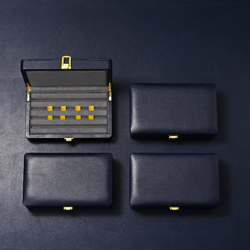 H187 Wholesale PU Leather Earrings Necklace Ring Jewelry Box Customize Jewelry Storage Box