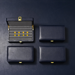 H187 Wholesale PU Leather Earrings Necklace Ring Jewelry Box Customize Jewelry Storage Box