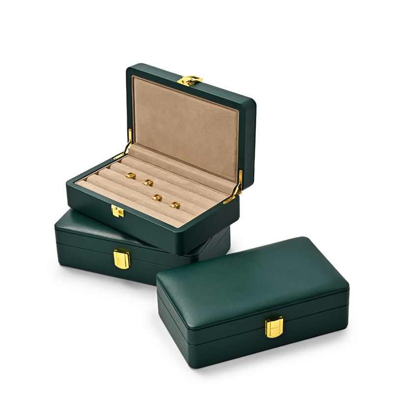 H187 Wholesale PU Leather Earrings Necklace Ring Jewelry Box Customize Jewelry Storage Box