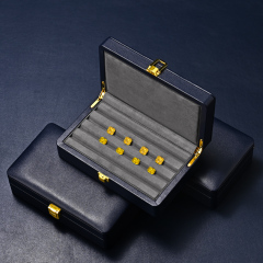 H187 Wholesale PU Leather Earrings Necklace Ring Jewelry Box Customize Jewelry Storage Box