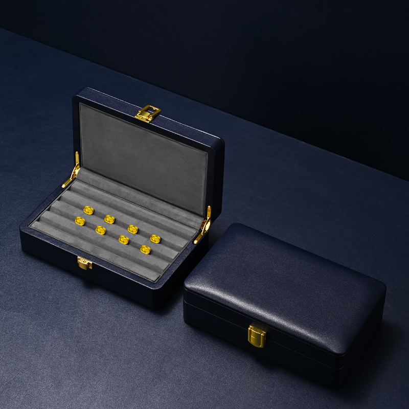 H187 Wholesale PU Leather Earrings Necklace Ring Jewelry Box Customize Jewelry Storage Box