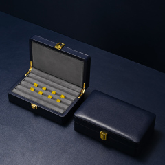 H187 Wholesale PU Leather Earrings Necklace Ring Jewelry Box Customize Jewelry Storage Box