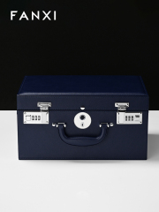X072 High-Security Leather Watch Storage Box 8 10 Slot Watch Organizer with Fingerprint Lock