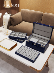 X072 High-Security Leather Watch Storage Box 8 10 Slot Watch Organizer with Fingerprint Lock