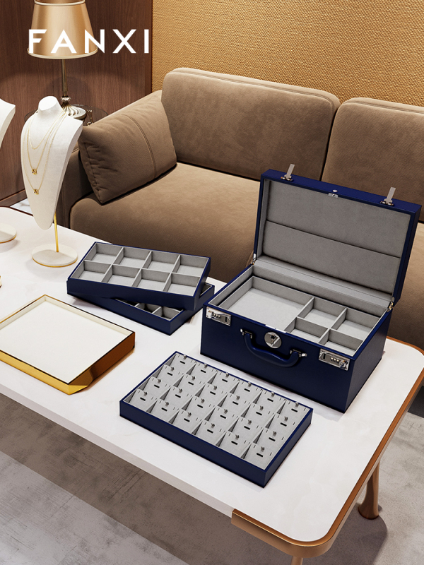 X072 High-Security Leather Watch Storage Box 8 10 Slot Watch Organizer with Fingerprint Lock