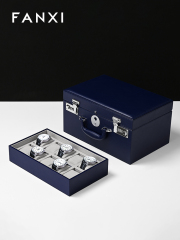X072 High-Security Leather Watch Storage Box 8 10 Slot Watch Organizer with Fingerprint Lock