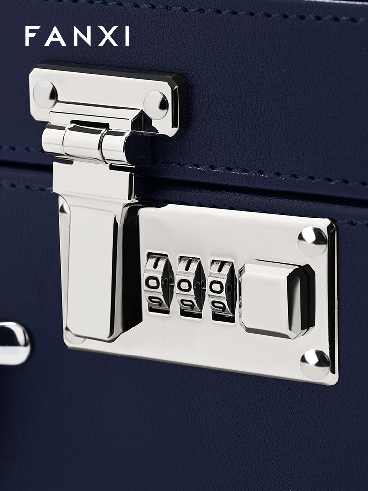 X072 High-Security Leather Watch Storage Box 8 10 Slot Watch Organizer with Fingerprint Lock