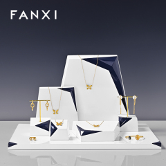 TT504 Luxury Fashion Professional Jewelry Display Design Window Jewelry Display Stand Necklace Earring Display Stand Set
