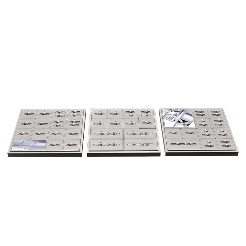 TT508 Customized Microfiber Ring Display Tray Display Organizer Case Luxury Jewelry Display Tray