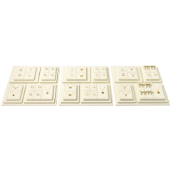 TT510 Microfiber Jewelry Showcase Display Stand Sets Jewelry Display Tray Jewelry Display Rack