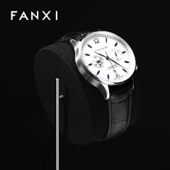 TT523 Wholesale Microfiber Watch Display Set Black Color Metal Material Watch Display Stand Luxury Watch Display Show