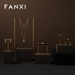 TT474 Luxury Metal Jewellery Props Necklace Racks Bracelet Jewelry Display Stand Set for Store