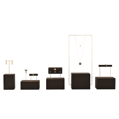 TT474 Luxury Metal Jewellery Props Necklace Racks Bracelet Jewelry Display Stand Set for Store