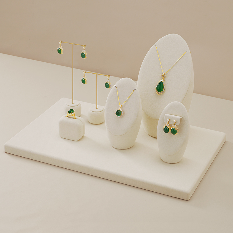 TT101 Fashion Earrings Display Stands Metal T-bar Vertical Earring Rack Luxury Earrings Necklace Jewelry Display Props