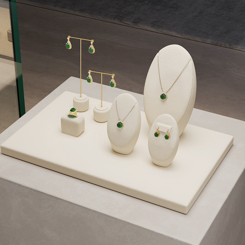 TT101 Fashion Earrings Display Stands Metal T-bar Vertical Earring Rack Luxury Earrings Necklace Jewelry Display Props