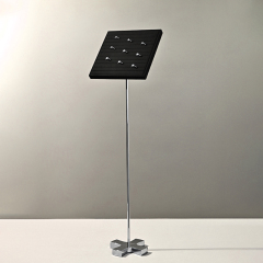 Customized Metal Jewelry Rack Microfiber Jewelry Ring Earrings Necklace Display Stand Vertical Plate Props
