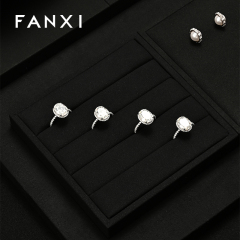 TT518 Wholesale Microfiber Jewelry Display Set Combination Ring Necklace Earrings Bracelet Display Stand