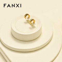 TT541 Wholesale Microfiber Jewelry Ring Earring Stands Short Necklace Jewelry Display Set for Counter
