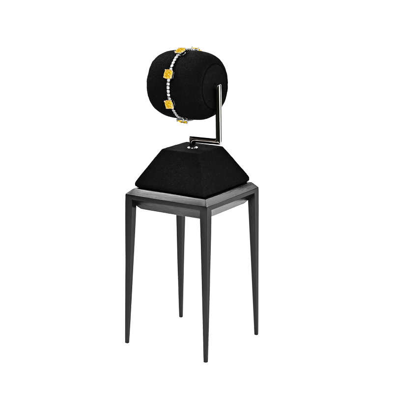 JS141-142 Black Microfiber Jewelry Earring Display Stands Necklace Display Jewellery Display for Counter
