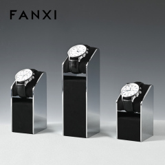 JS152-154 Luxury Watch Display Microfiber Metal Display Stand Watch Holder Organizer